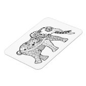 Magnet Flexible Doodle éléphant (Côté Gauche)