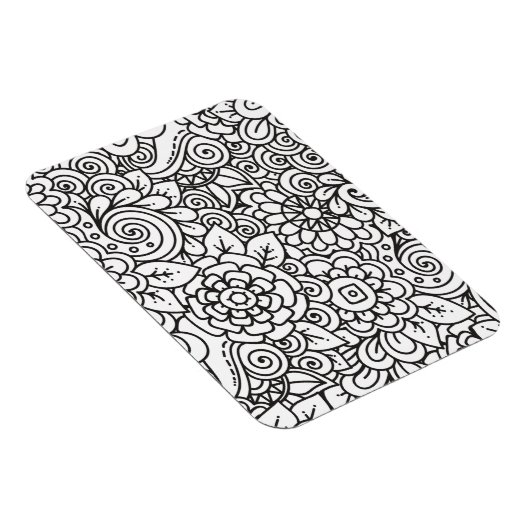 Magnet Flexible Doodle Floral Retro (Côté Droit)