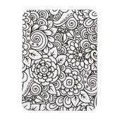 Magnet Flexible Doodle Floral Retro (Vertical)