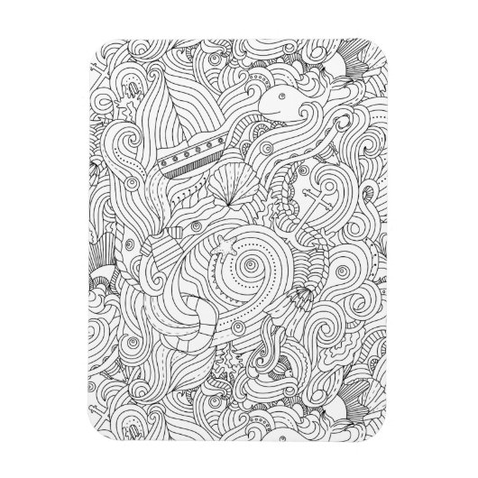 Magnet Flexible Doodle nautique (Vertical)