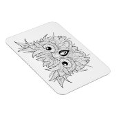 Magnet Flexible Doodle Portrait de chouette (Côté Droit)