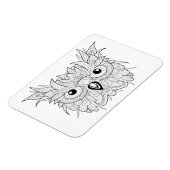 Magnet Flexible Doodle Portrait de chouette (Côté Gauche)