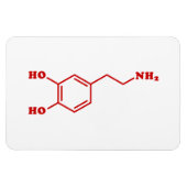 Magnet Flexible Dopamine formule chimique moléculaire (Horizontal)