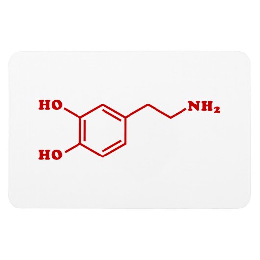 Magnet Flexible Dopamine formule chimique moléculaire (Horizontal)