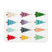 Magnet Flexible Douze sapins de Noël festifs (Horizontal)