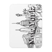 Magnet Flexible Downtown NYE New York Vacation Souvenirs NYC Gift (Vertical)