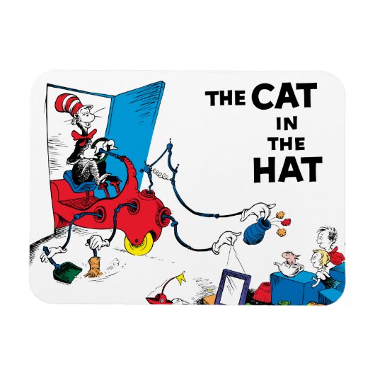 Magnet Flexible Dr Seuss | Chat dans le Casquette nettoie vers le (Horizontal)