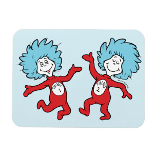 Magnet Flexible Dr. Seuss Chose 1 et Chose 2 Personnage