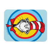 Magnet Flexible Dr. Seuss | Graphisme de tête de Chat dans le Chap (Horizontal)