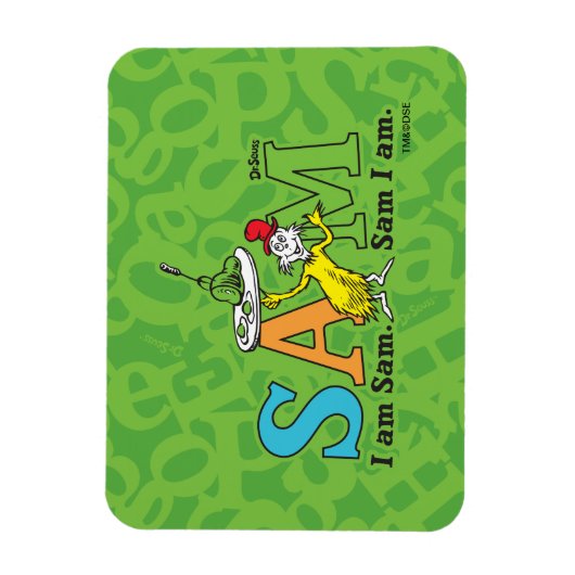 Magnet Flexible Dr Seuss | Je Suis Sam. Je Suis Sam. (Vertical)