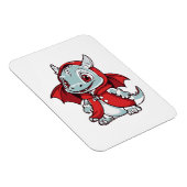 Magnet Flexible Dragon albinos en rouge (Côté Droit)