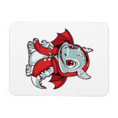 Magnet Flexible Dragon albinos en rouge (Horizontal)