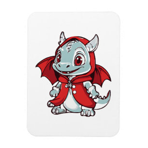 Magnet Flexible Dragon albinos en rouge