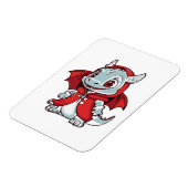 Magnet Flexible Dragon albinos en rouge (Côté Gauche)