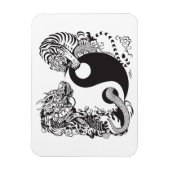 Magnet Flexible dragon and tiger yin yang (Vertical)