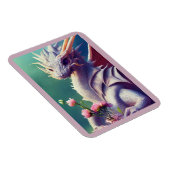 Magnet Flexible Dragon blanc avec aimant à fleurs (Côté Droit)