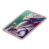 Magnet Flexible Dragon blanc avec aimant à fleurs (Côté Gauche)