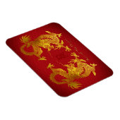 Magnet Flexible Dragon chinois d'or avec vieux Ideogramme FPM (Côté Droit)