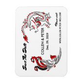 Magnet Flexible Dragon Chinois Moderne-Phoenix Sauvez La Date (Vertical)