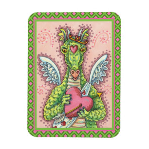 MAGNET FLEXIBLE DRAGON CUPIDE, COEUR ET FLÈCHE IMAGINAIRE VALENTIN