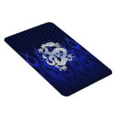 Magnet Flexible Dragon dans Chrome comme bleu Carbon Fiber Styles (Côté Droit)