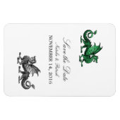 Magnet Flexible Dragon d'argent vert Enregistrer l'aimant de date (Horizontal)