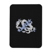 Magnet Flexible Dragon de style Chrome sur la peau de serpent noir (Vertical)