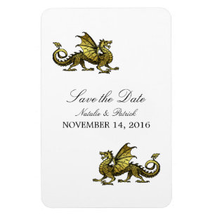 Magnet Flexible Dragon d'or Enregistrer l'aimant de date