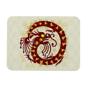 Magnet Flexible Dragon du feu rouge