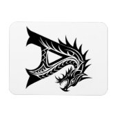 Magnet Flexible Dragon Styled Letter A, Dragon Alphabet, Monogram (Horizontal)
