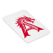 Magnet Flexible Dragon Styled Letter A, Dragon Alphabet, Monogram (Côté Droit)