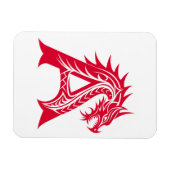 Magnet Flexible Dragon Styled Letter A, Dragon Alphabet, Monogram (Horizontal)