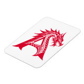 Magnet Flexible Dragon Styled Letter A, Dragon Alphabet, Monogram (Côté Gauche)