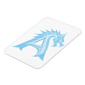 Magnet Flexible Dragon Styled Letter A, Dragon Alphabet, Monogram (Côté Gauche)