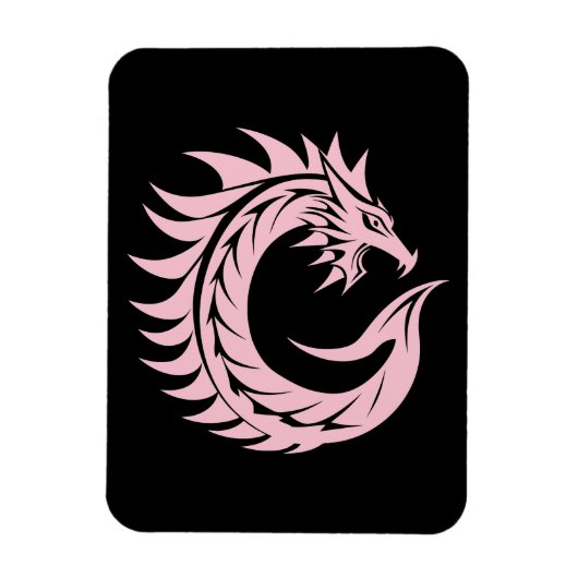 Magnet Flexible Dragon Styled Letter C, Dragon Alphabet, Monogram (Vertical)