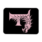 Magnet Flexible Dragon Styled Letter F, Dragon Alphabet, Monogram (Horizontal)