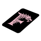 Magnet Flexible Dragon Styled Letter F, Dragon Alphabet, Monogram (Côté Gauche)