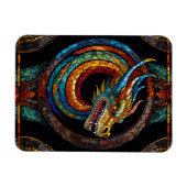 Magnet Flexible Dragon Swirl en mosaïque multicolore (Horizontal)