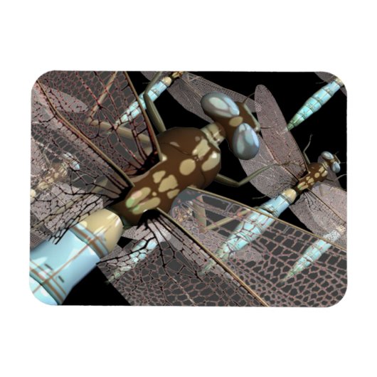 Magnet Flexible Dragonfly Air Force sur Black (Horizontal)