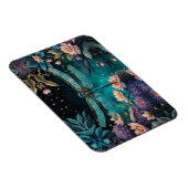 Magnet Flexible Dragonfly dans un jardin fleuri la nuit (Côté Droit)