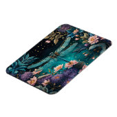 Magnet Flexible Dragonfly dans un jardin fleuri la nuit (Côté Gauche)