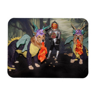 Magnet Flexible Dragons de respiration du feu de golden retriever