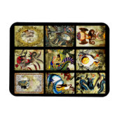 Magnet Flexible Dragons Maiden Knights Imaginaire conte de fées Ar (Horizontal)