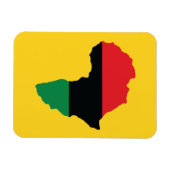 Magnet Flexible Drapeau Afrique rouge, noire et verte (Horizontal)