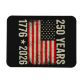 Magnet Flexible Drapeau américain 250 ans 1776-2026 (Horizontal)