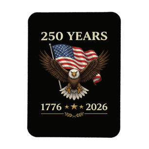Magnet Flexible Drapeau américain aigle 250 ans 1776 2026