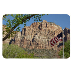 Magnet Flexible Drapeau américain dans le parc national de Zion I