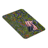 Magnet Flexible Drapeau américain dans un champ de bleuets, 2 (Côté Droit)