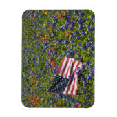 Magnet Flexible Drapeau américain dans un champ de bleuets, 2 (Vertical)