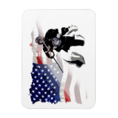 Magnet Flexible Drapeau américain de hockey (Vertical)